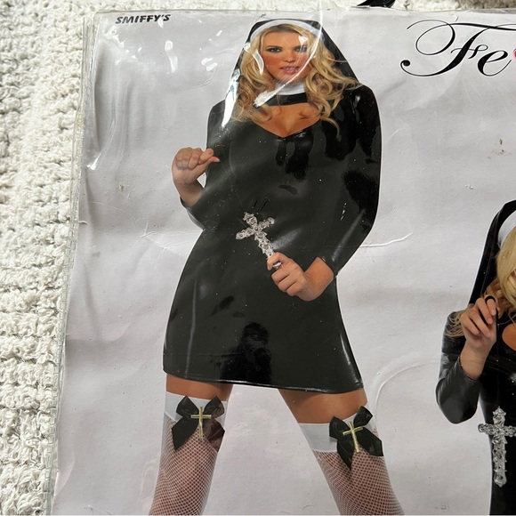 Smiffy’s Sexy Fever Sister Bliss Nun Costume Dress & Headpiece NOS Women’s 10-12 - Picture 3 of 13
